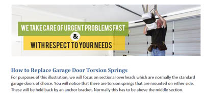 How to Replace Garage Door Torsion Springs - Garage Door Repair Vancouver