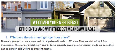 FAQs - Garage Door Repair Vancouver